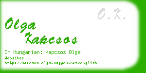 olga kapcsos business card